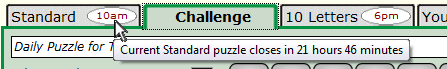Start times on puzzle tabs