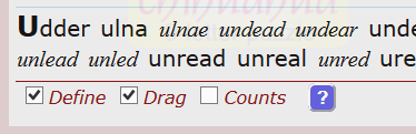 New word display options